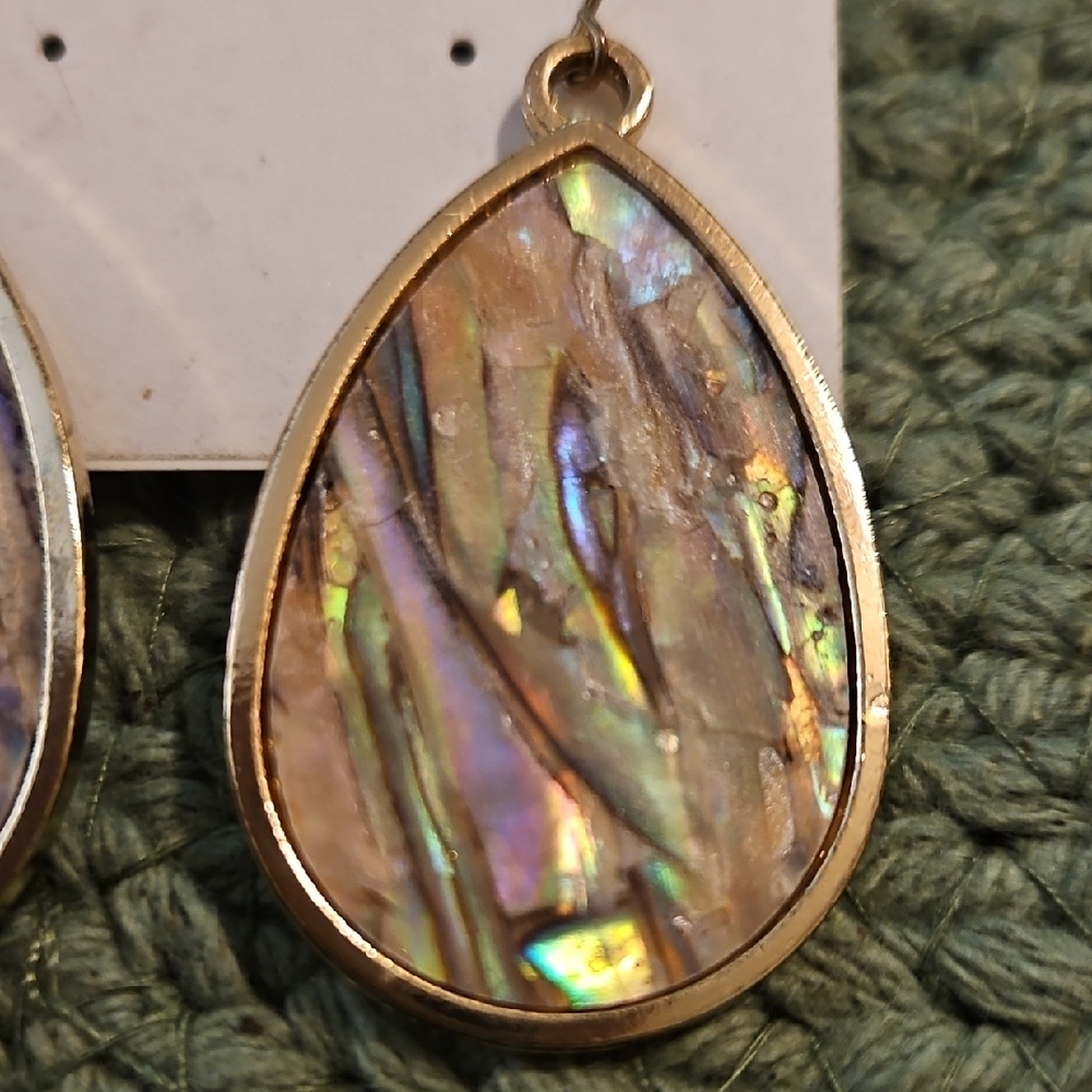 Source Unknown Iridescent Teardrop Earrings - Picture 3 of 5